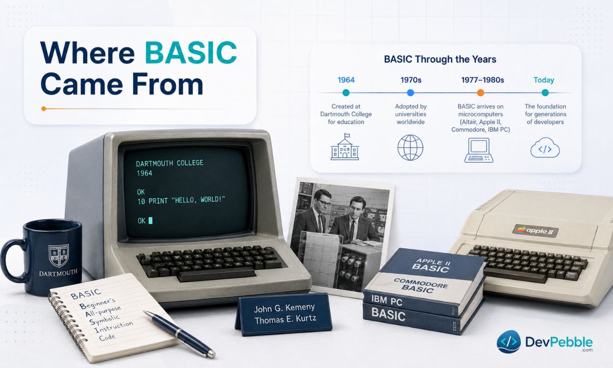 Why BASIC was created — in 1964 John G. Kemeny and Thomas E. Kurtz built BASIC at Dartmouth College to make computing reachable for everyone, especially liberal arts students.