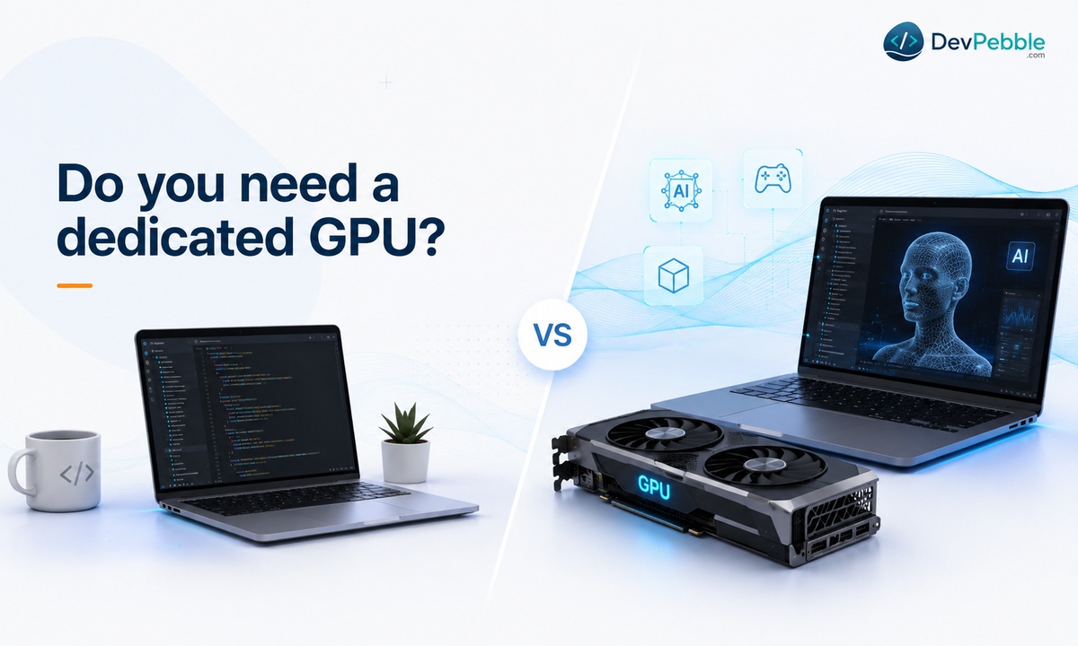 Do you need a dedicated GPU for programming — integrated graphics are plenty for most web, backend, and mobile work, while a discrete GPU earns its place for AI and ML, 3D, and game development.