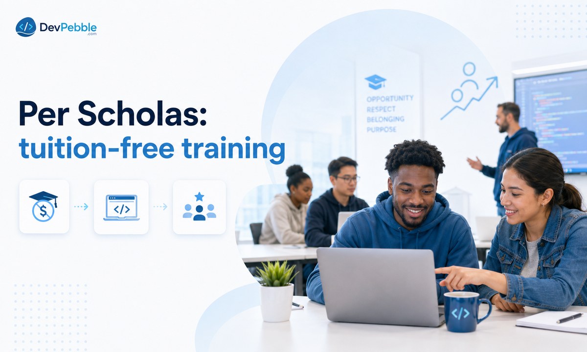 Per Scholas tuition-free training in Atlanta — a no-cost Software Engineer track covering HTML, CSS, JavaScript, React, Node.js, Express, and MongoDB, plus IT support, cybersecurity, and data programs.