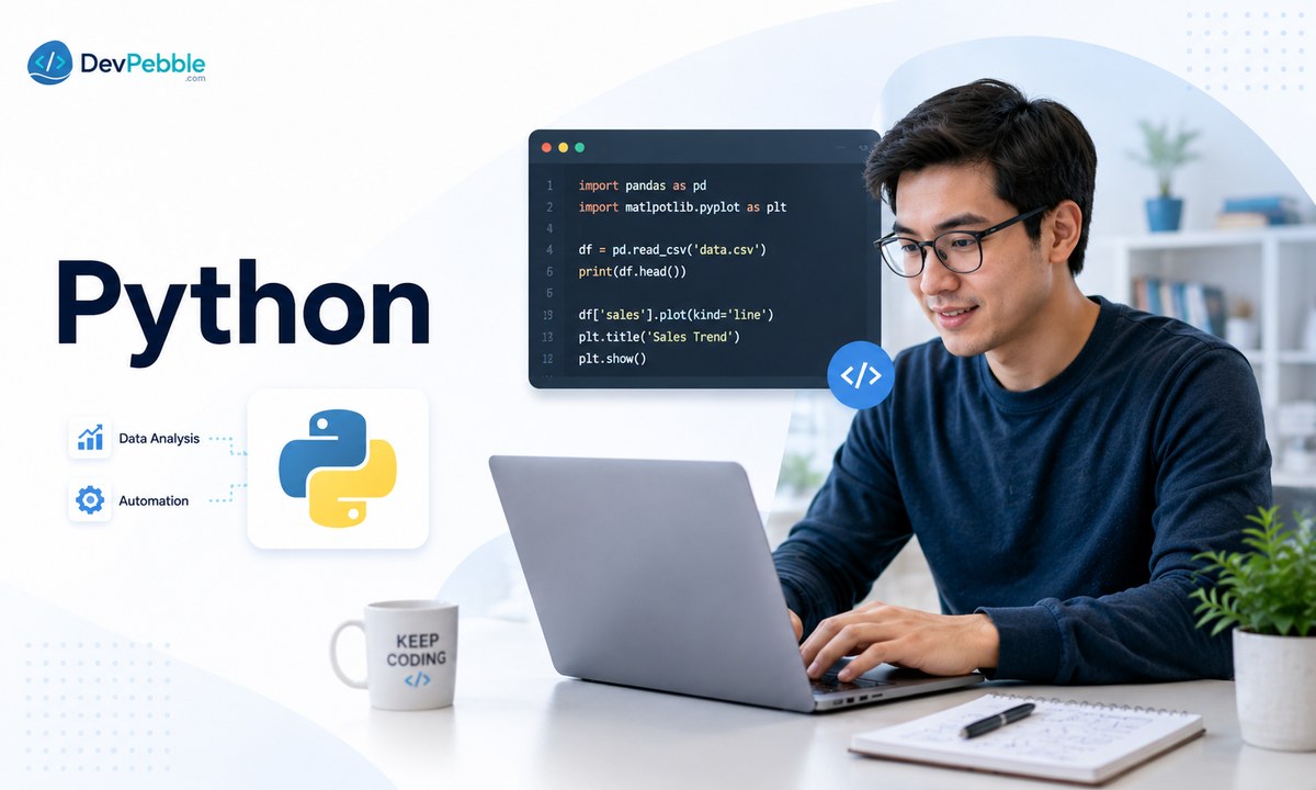 Python as a first language — clean, beginner-friendly syntax that shows up across data analysis, automation, and AI work, taught in Atlanta classes like Georgia Tech's FlexStack Python Fundamentals certificate.