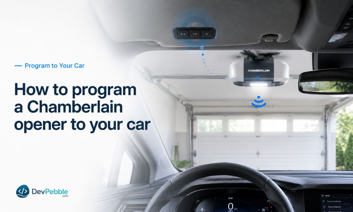 How to program a Chamberlain opener to your car — pair the vehicle's HomeLink buttons with the opener using the Learn button, with a compatibility bridge for older rolling-code cars.