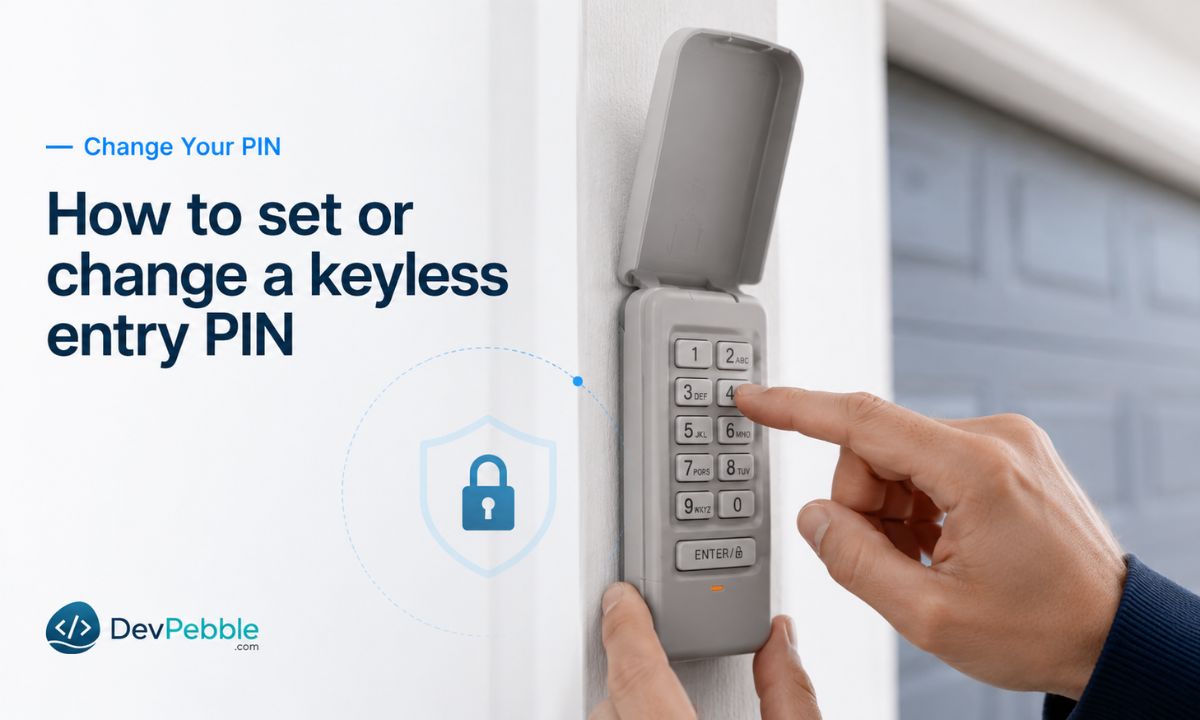 How to set or change a Chamberlain keyless entry PIN — choose a secure four-digit code, avoid easy guesses like 1234 or 0000, and reprogram using the same Learn button routine.