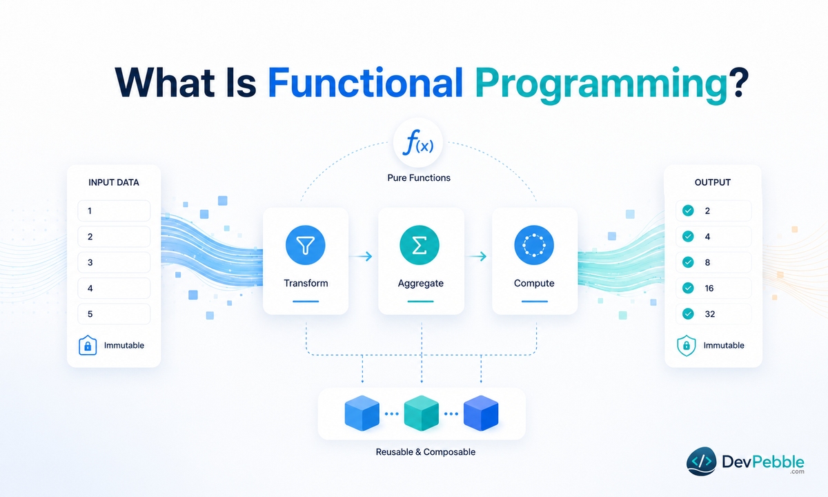 What is functional programming in Python — small functions with explicit inputs and outputs that transform data without mutating shared state.
