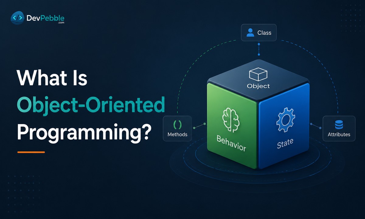 What is object-oriented programming — modeling software through objects that expose behavior and manage data through defined boundaries using classes, encapsulation, and interfaces.
