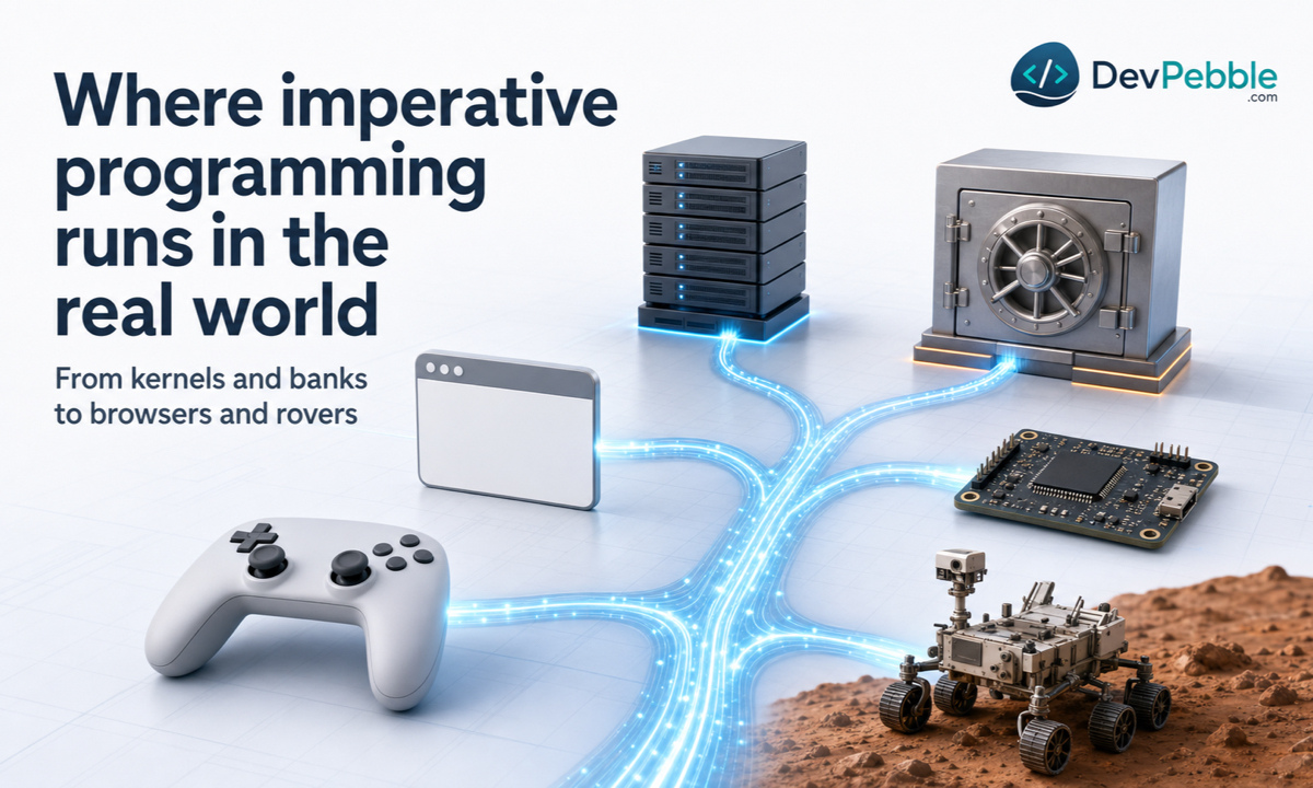 Where imperative programming runs in the real world — operating systems, browsers, financial systems, and embedded and safety-critical firmware.