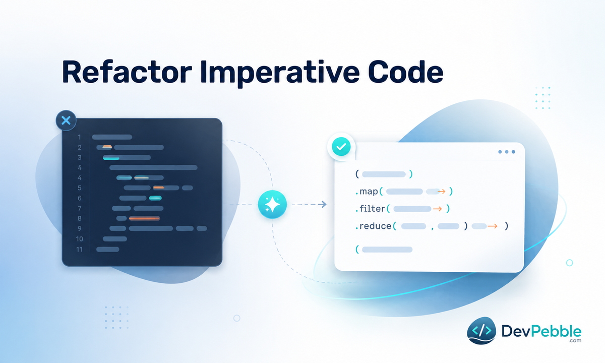 How to refactor imperative Java into functional style — name the transformation, isolate side effects, and preserve existing tests.