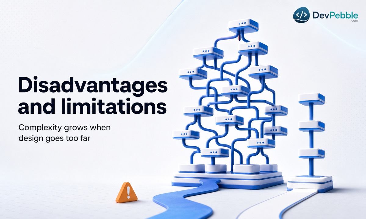 Disadvantages and limitations of object oriented programming, from unnecessary complexity and deep inheritance to memory and performance overhead.