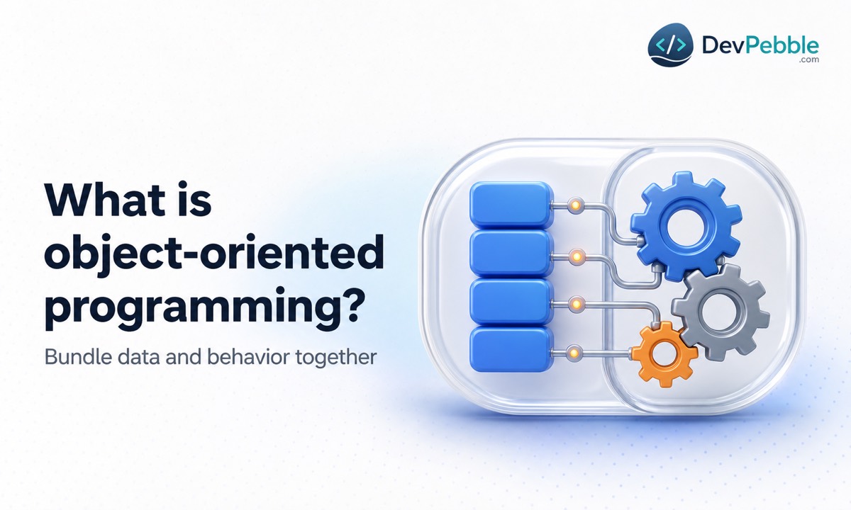 What is object oriented programming: organizing software around objects that bundle attributes with the methods that act on them.