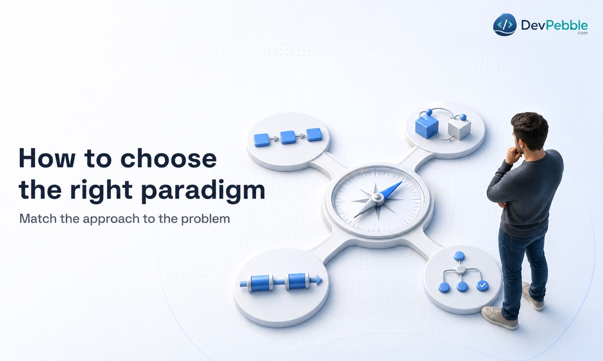 How to choose the right programming paradigm for a problem based on the task, the team's knowledge, and the ecosystem.