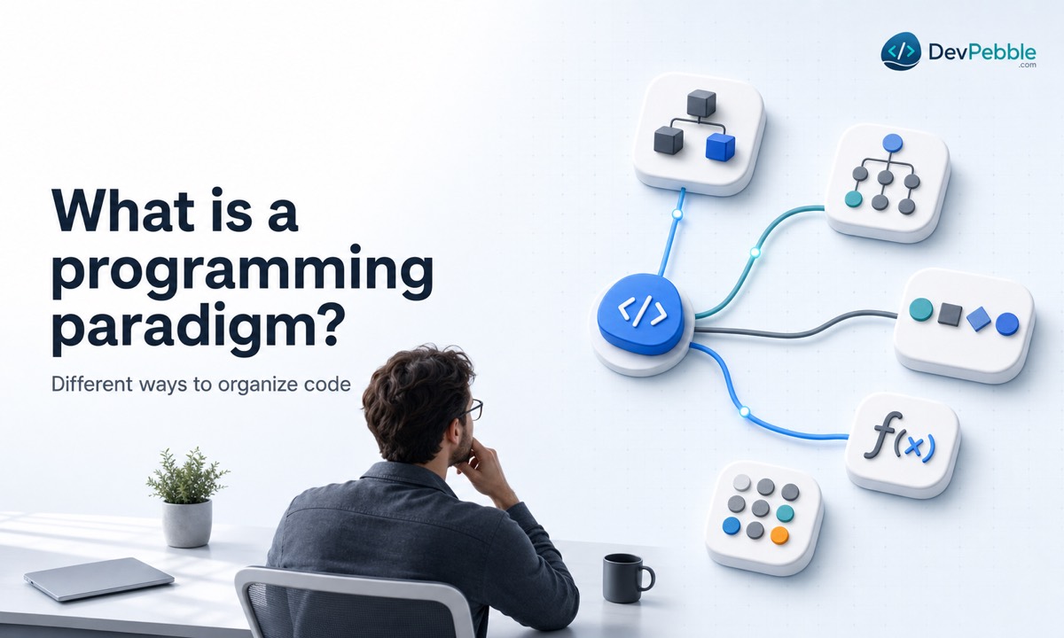 What is a programming paradigm — a way of thinking about and organizing code that shapes how logic flows.