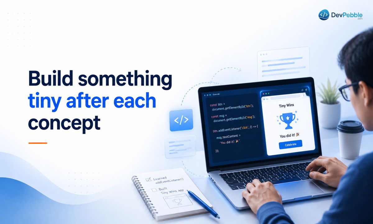 Build something tiny after each concept — a five-line script that puts a new idea to work does more for retention than rereading the same explanation three times.