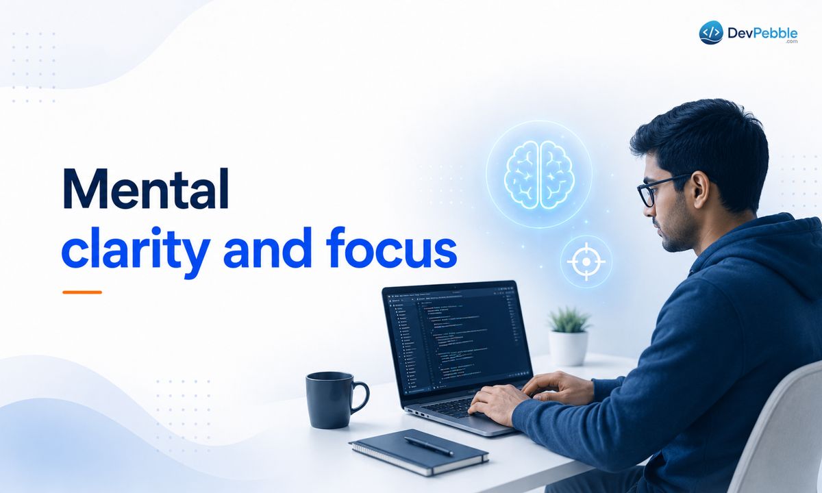 Mental clarity and focus — plan before opening the editor, work in focused blocks instead of open-ended sessions, and review what you got done at the end.