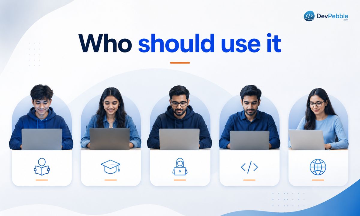 Who should use the RoarTechMental advisor — beginners, students, self-taught developers, bootcamp learners, and junior developers still figuring out how to learn.