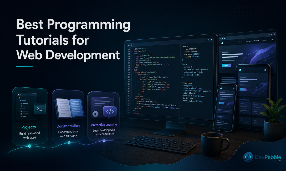 Best programming tutorials for web development — The Odin Project for projects, MDN Web Docs for reference, and Scrimba for interactive video.
