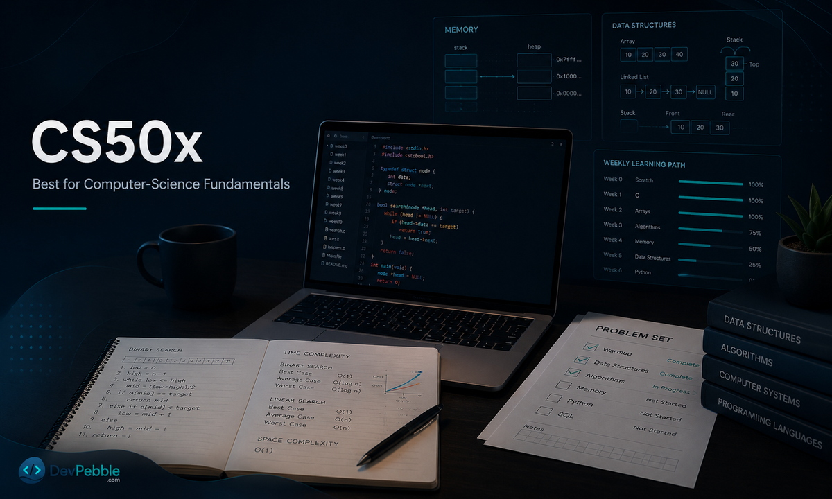 CS50x, Harvard's course and the best programming tutorial for computer-science fundamentals and computational thinking.