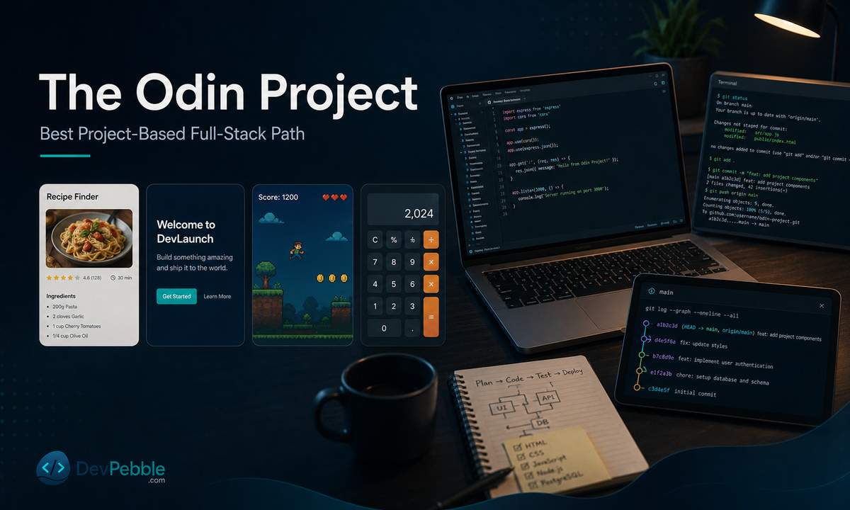 The Odin Project, the best project-based full-stack programming tutorial, built around real projects in an actual development environment.